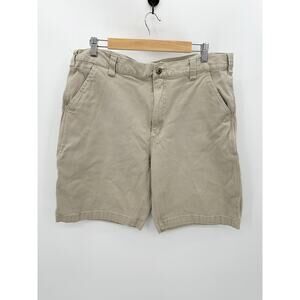 Eddie Bauer Shorts Men 38 Khaki Tan Relaxed Fit Cotton Blend Workwear